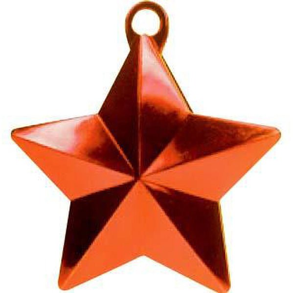 Glitz Star Balloon Weight - Orange - The Party Marketplace