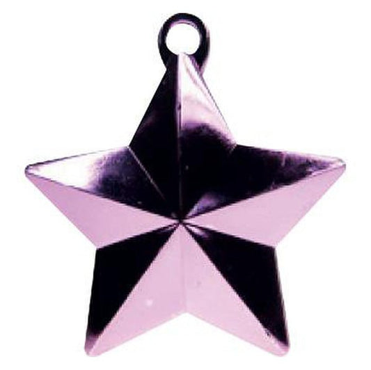 Glitz Star Balloon Weight - Pastel Pink - The Party Marketplace