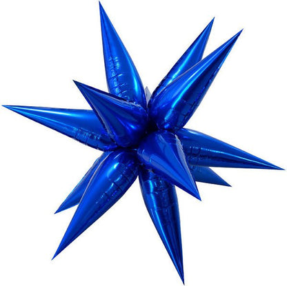 Glitz Starburst Foil Balloon - Royal Blue (100cm) - The Party Marketplace