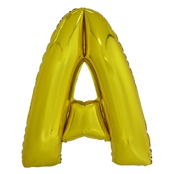 Gold "A" Letter Foil Balloon (86cm) - The Party Marketplace