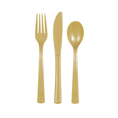 Gold Assorted Cutlery (Pack of 18) - The Party Marketplace