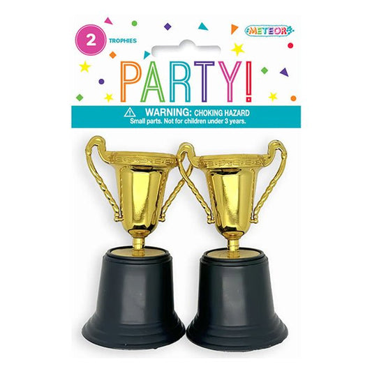 Gold Cup Trophies 12.2cm (Pack of 2) - The Party Marketplace