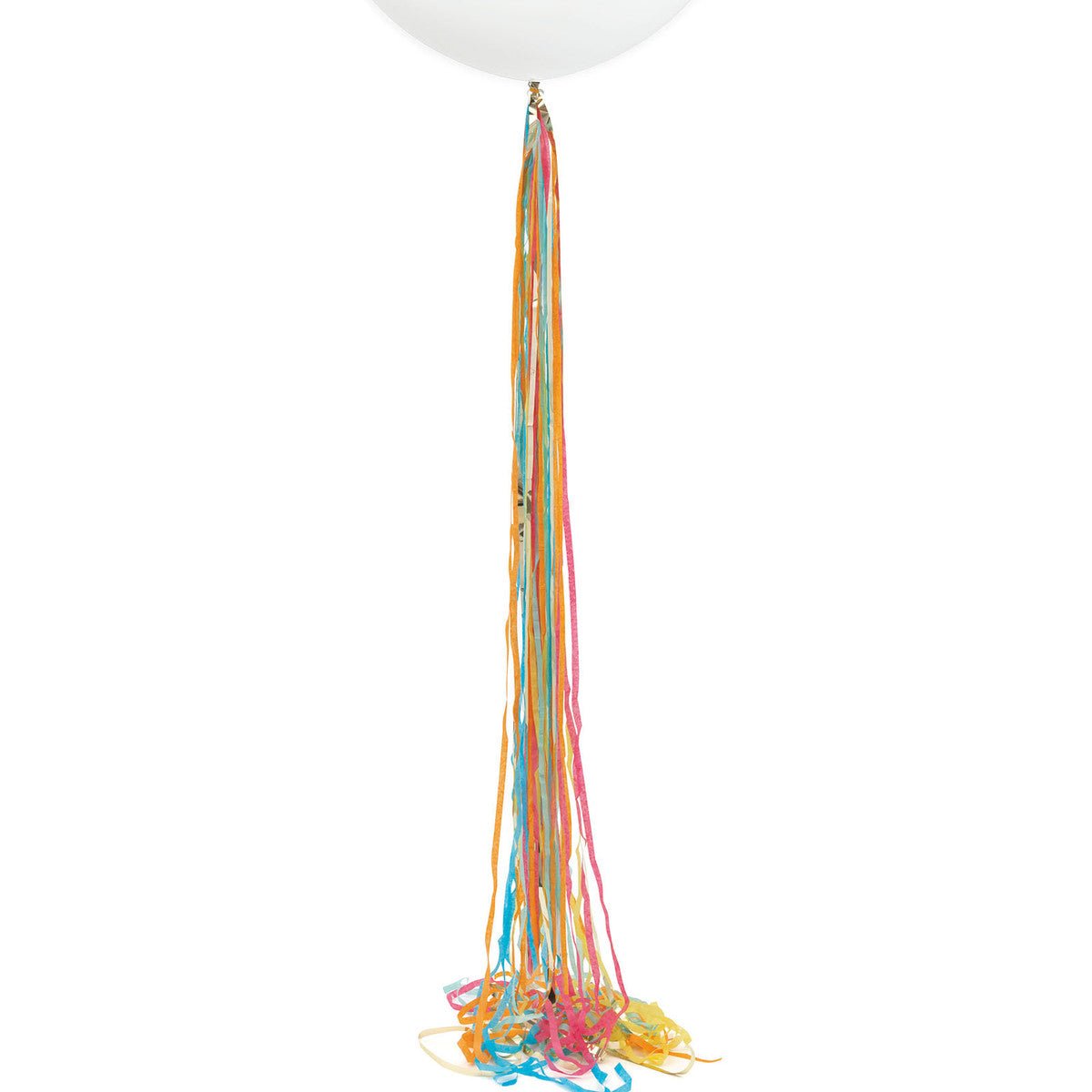 Gold Foil & Colourful Tissue Tassel Balloon Tail 1.82m - The Party Marketplace