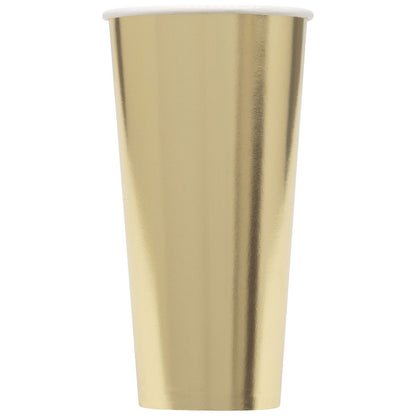 Gold Foil Paper Cups 591ml (Pack of 6) - The Party Marketplace