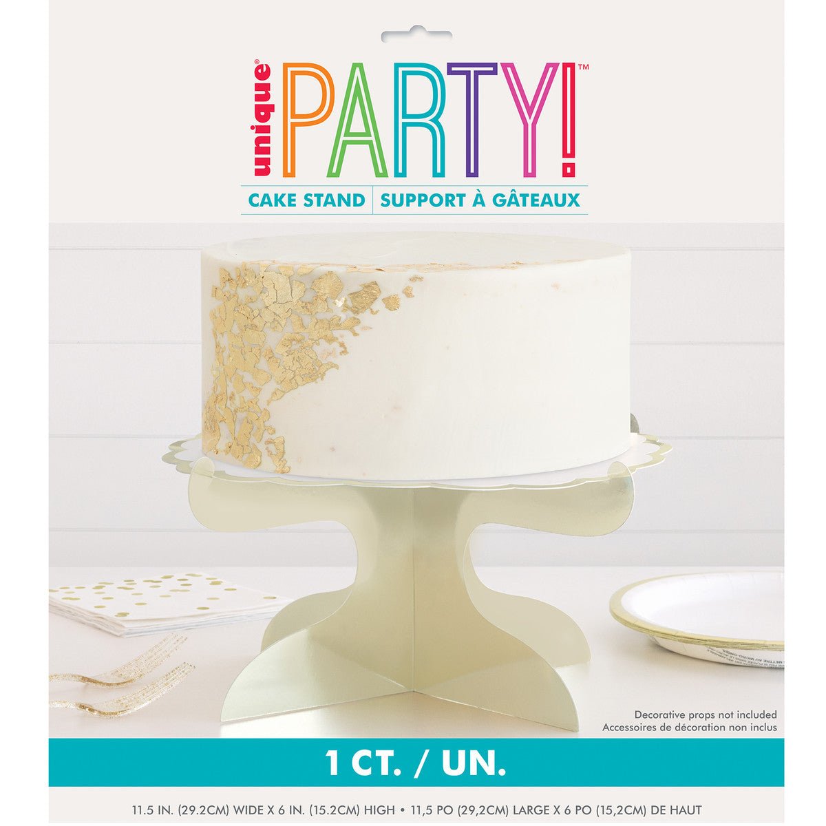 Gold Foil Stamped Cake Stand - The Party Marketplace