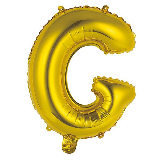 Gold "G" Letter Foil Balloon (35cm) - The Party Marketplace