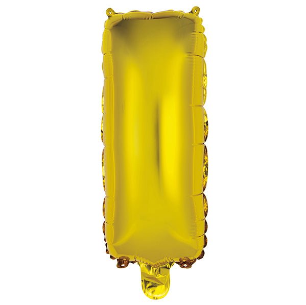 Gold "I" Letter Foil Balloon (35cm) - The Party Marketplace