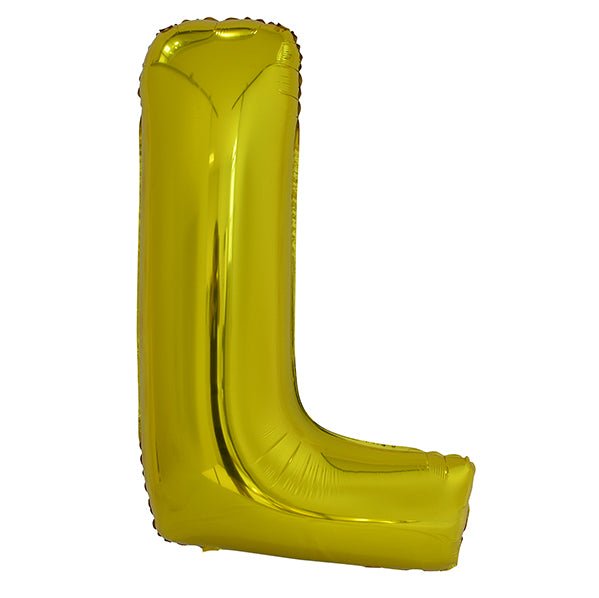 Gold "L" Letter Foil Balloon (86cm) - The Party Marketplace