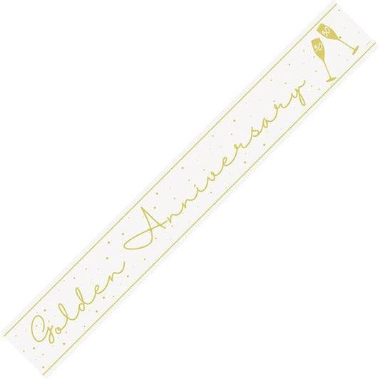 "Golden Anniversary" Foil Banner - 2.74m - The Party Marketplace
