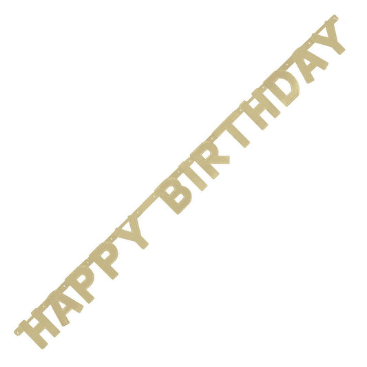 Golden Birthday "Happy Birthday" Jointed Banner - 1.21m - The Party Marketplace