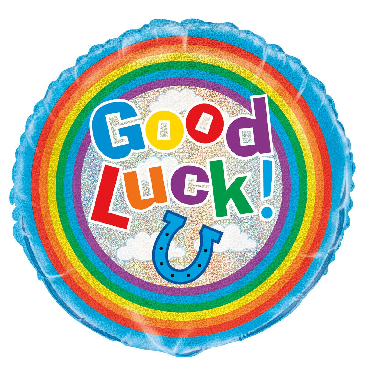 Good Luck Foil Prismatic Balloon 45cm - The Party Marketplace