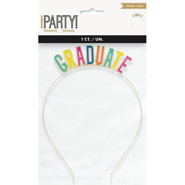 Graduate Colourful Enamel Headband - The Party Marketplace