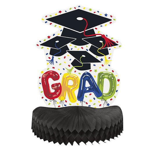 Graduation Balloons Honeycomb Centrepiece 25cm - The Party Marketplace