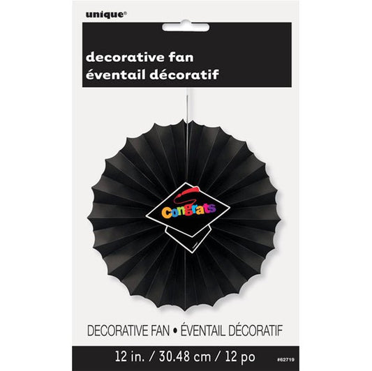 Graduation "Congrats" Decorative Fan - The Party Marketplace