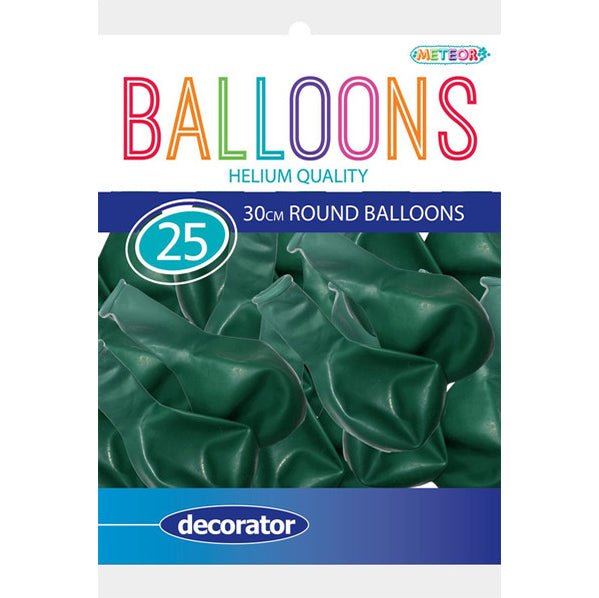 Green Decorator Balloons 30cm (Pack of 25) - The Party Marketplace