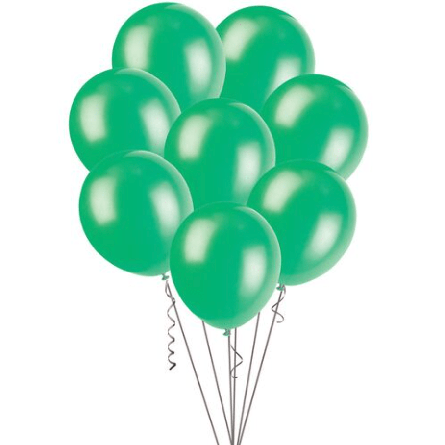 Green Metallic Balloons 30cm (Pack of 25) - The Party Marketplace