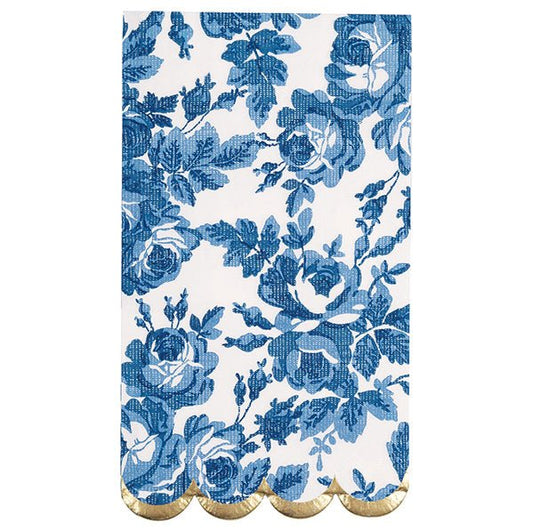 Hamptons Vibe Floral Foil Stamped Guest Napkins (Pack of 16) - The Party Marketplace