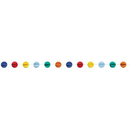Happy Birthday Dots Colourful Paper Garland (2.13m) - The Party Marketplace