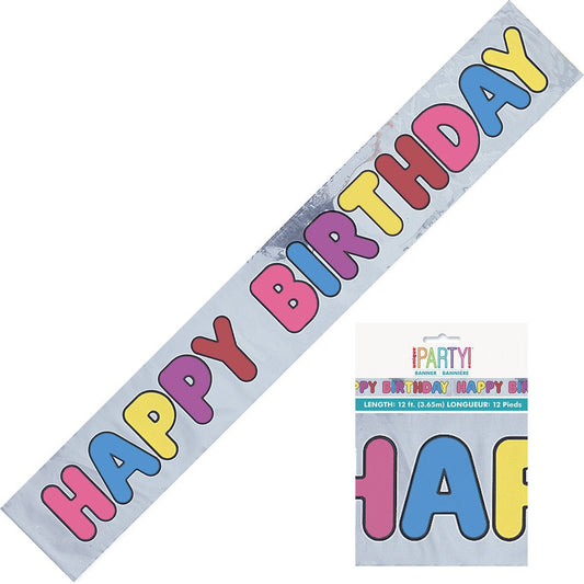 Happy Birthday Foil Banner - The Party Marketplace