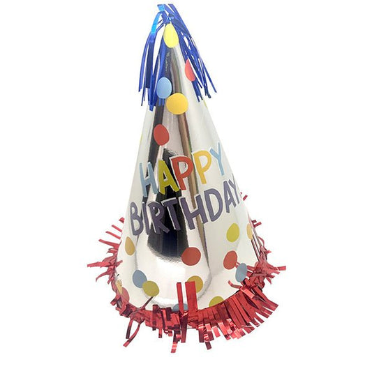 Happy Birthday Foil Party Hat 31.5cm - The Party Marketplace