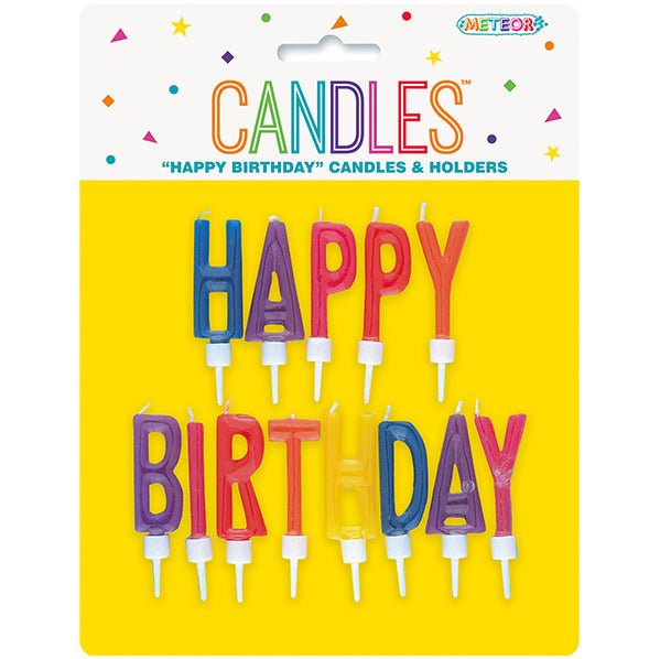 Happy Birthday Letter Candles Set - The Party Marketplace
