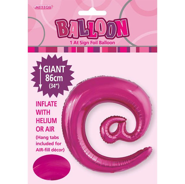 Hot Pink "@" Letter Foil Balloon (86cm) - The Party Marketplace