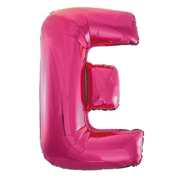 Hot Pink "E" Letter Foil Balloon (86cm) - The Party Marketplace