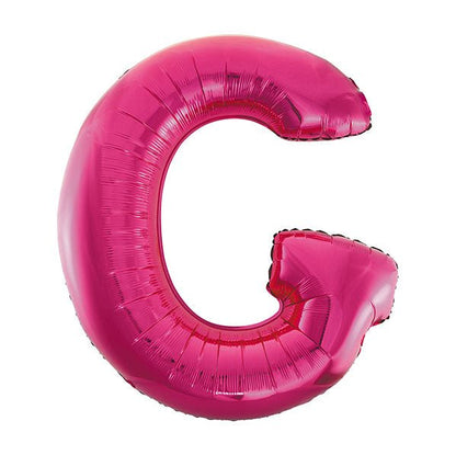 Hot Pink "G" Letter Foil Balloon (86cm) - The Party Marketplace