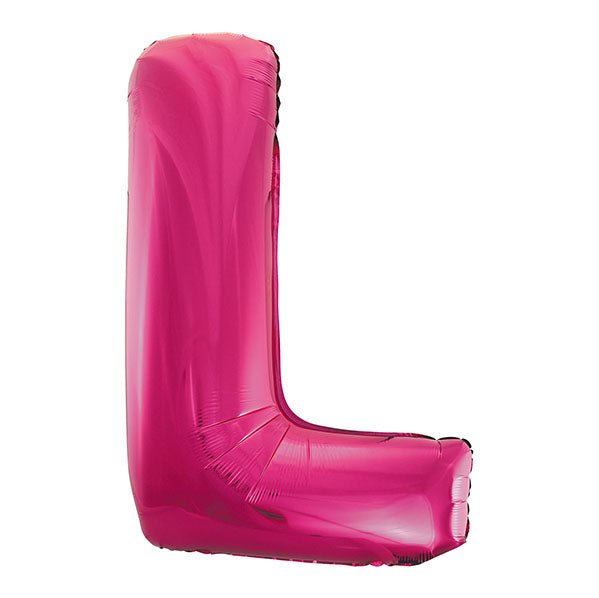Hot Pink "L" Letter Foil Balloon (86cm) - The Party Marketplace