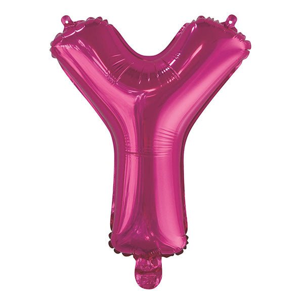 Hot Pink "Y" Letter Foil Balloon (35cm) - The Party Marketplace