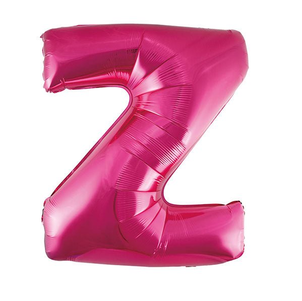 Hot Pink "Z" Letter Foil Balloon (86cm) - The Party Marketplace