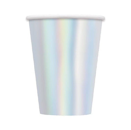 Iridescent Foil Paper Cups 270ml (Pack of 8) - The Party Marketplace