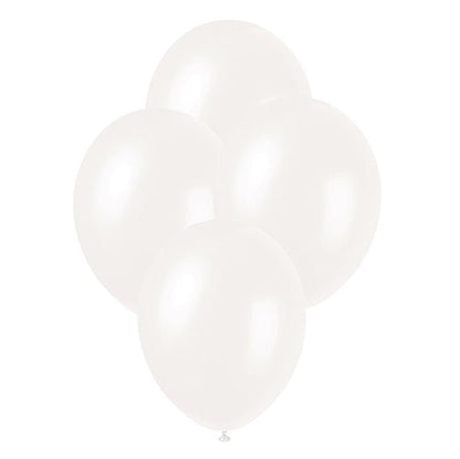 Iridescent White Pearl Premium Balloons 30cm (Pack of 50) - The Party Marketplace