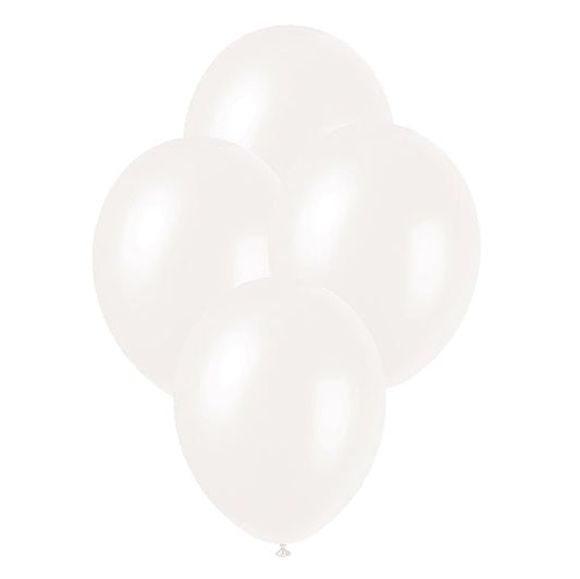 Iridescent White Pearl Premium Balloons 30cm (Pack of 50) - The Party Marketplace