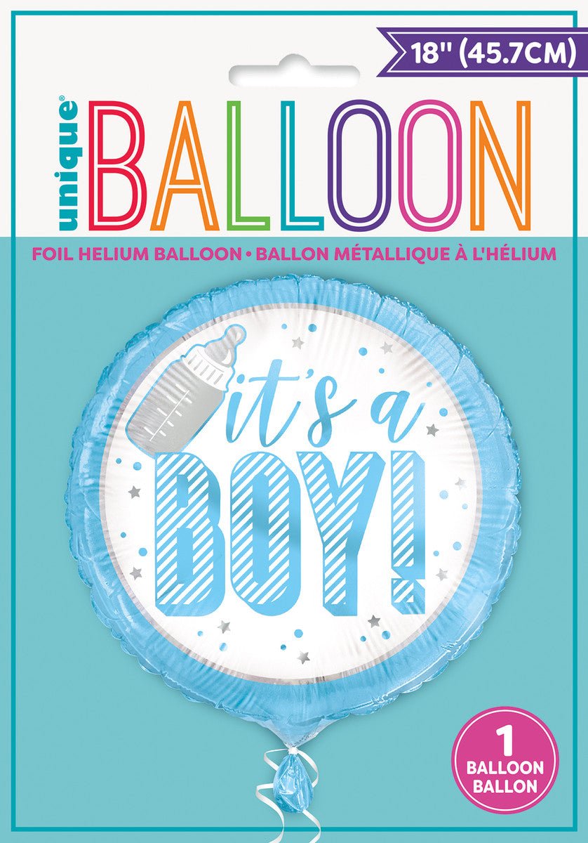 "It's a Boy" Blue Foil Balloon 45cm - The Party Marketplace