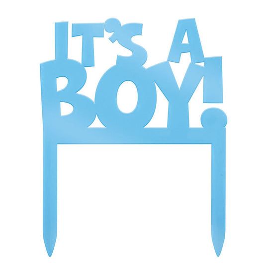 "It's A Boy" Cake Topper (10cm) - The Party Marketplace