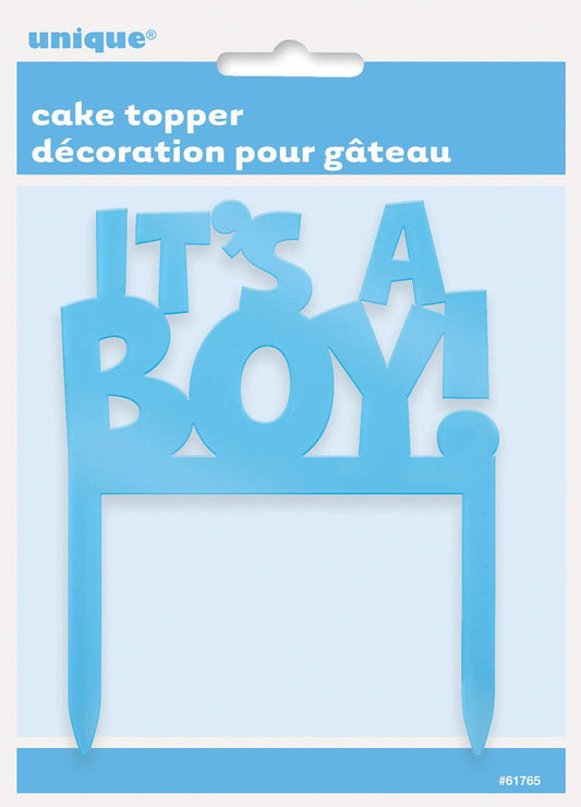 "It's A Boy" Cake Topper (10cm) - The Party Marketplace