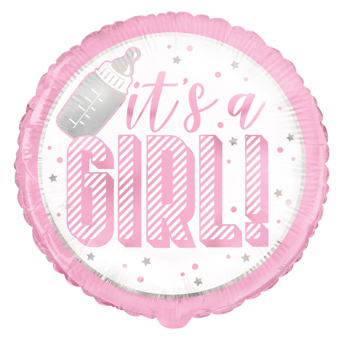 "It's a Girl" Pink Foil Balloon 45cm - The Party Marketplace