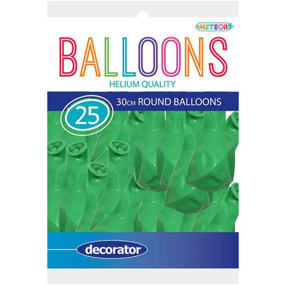 Jade Green Decorator Balloons 30cm (Pack of 25) - The Party Marketplace