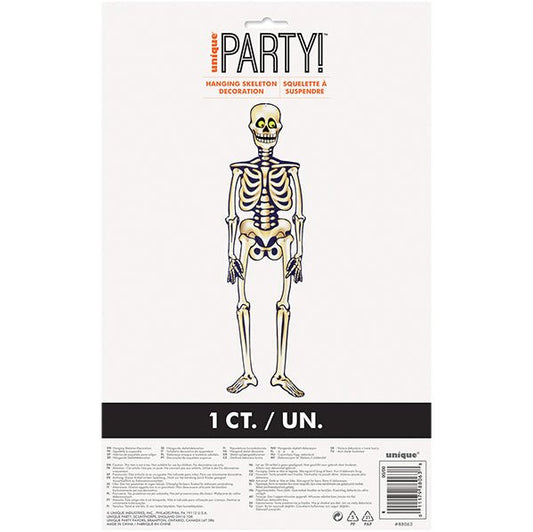 Jointed Skeleton Hanging Decoration 89cm - The Party Marketplace
