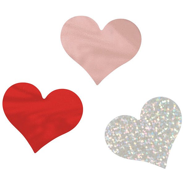 Jumbo Hearts Foil Confetti - Red, Rose Gold & Iridescent (14g) - The Party Marketplace