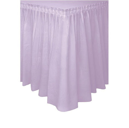 Lavender Plastic Tableskirt 73cm x 4.3m - The Party Marketplace