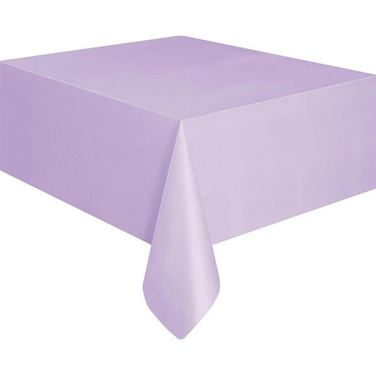 Lavender Rectangular Plastic Tablecover 137cm x 274cm - The Party Marketplace