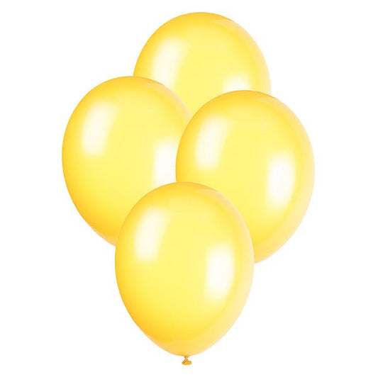 Lemon Yellow Crystal Premium Balloons 30cm (Pack of 50) - The Party Marketplace
