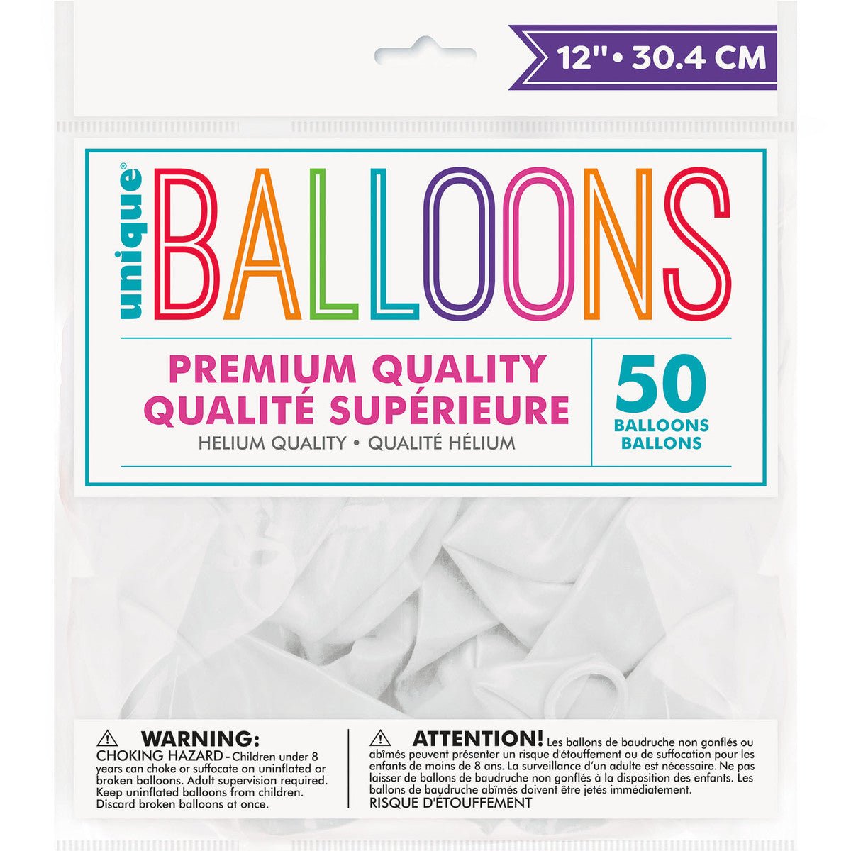 Linen White Premium Balloons 30cm (Pack of 50) - The Party Marketplace