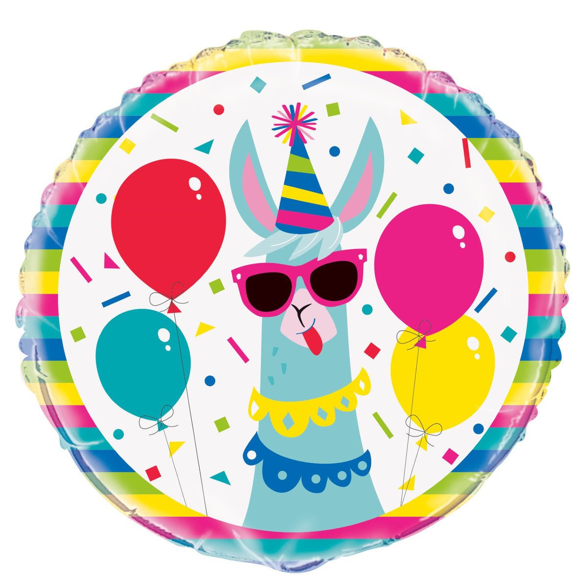 Llama Birthday Foil Balloon 45cm - The Party Marketplace