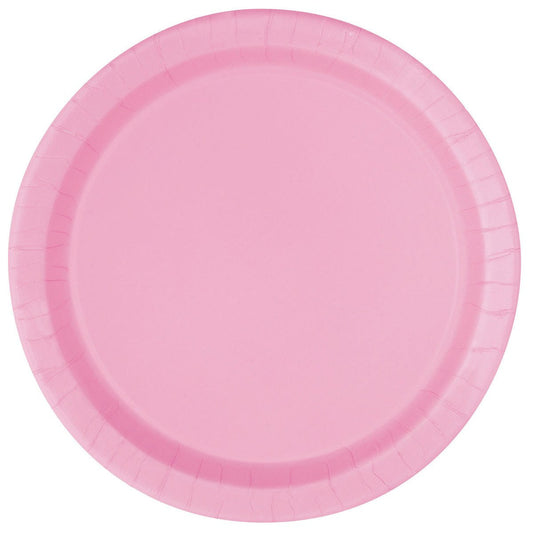 Lovely Pink Paper Plates 23cm (Pack of 8) - The Party Marketplace