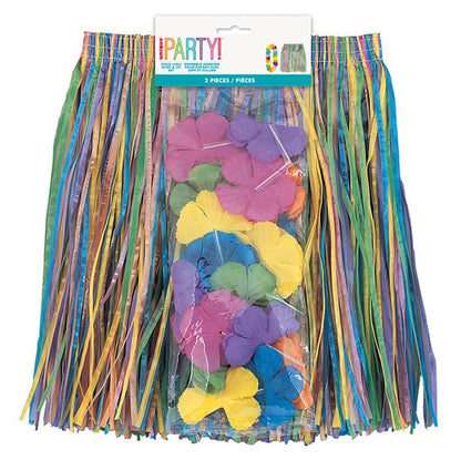 Luau Child Hula Skirt and Lei Set - The Party Marketplace