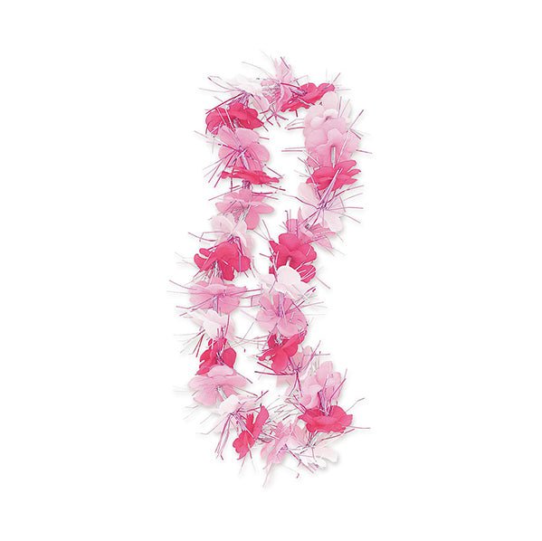 Luau Dazzle Lei 84cm - Pink And White - The Party Marketplace