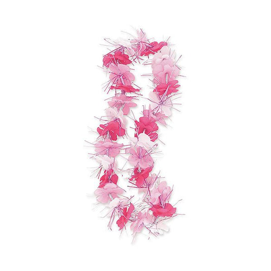 Luau Dazzle Lei 84cm - Pink And White - The Party Marketplace